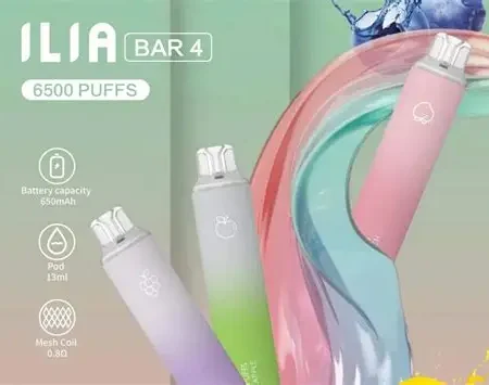 ILIA BAR4 6500 Puffs 哩啞4代拋棄式電子煙 一次性設計 711到付